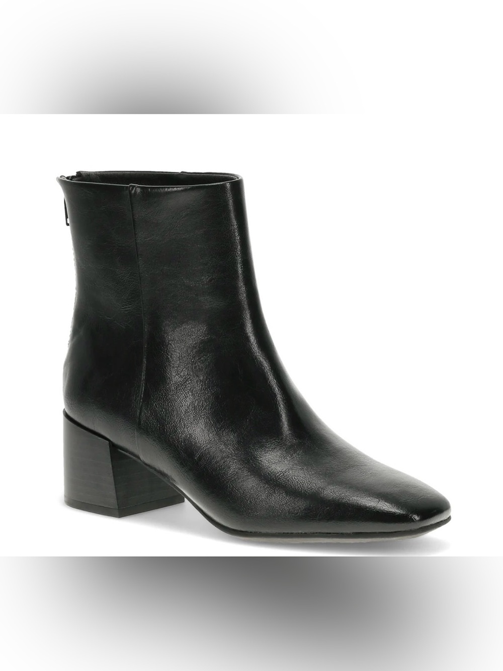 Baretraps Emilie Classic Black Faux Leather Ankle Boots Size 8.5